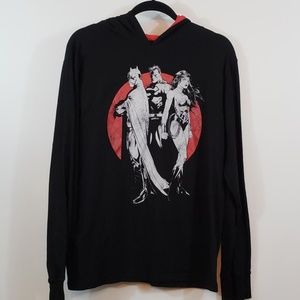 🛍 Justice league men's long sleeve hooded shirt